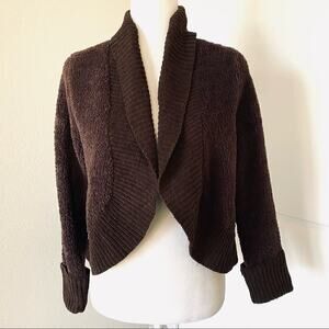 Josie Natori Open Front Fuzzy Teddy Bear Cardigan